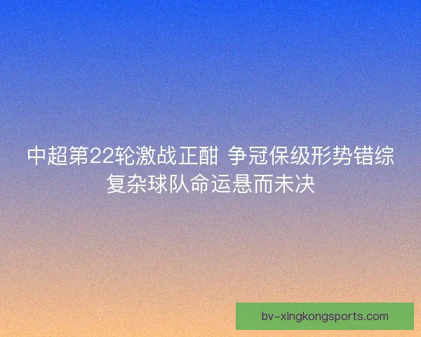 中超第22轮激战正酣 争冠保级形势错综复杂球队命运悬而未决